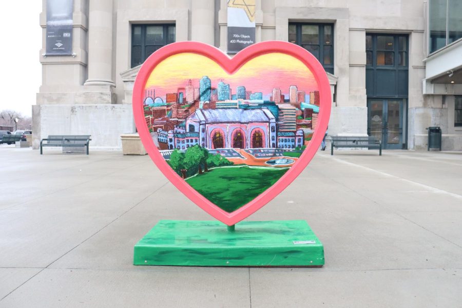 “For The Love of Kansas City,” created by artist Mollie Hanselman, was inspired by the Kansas City skyline. Her design used simple primary colors and shapes. “I hope that because of how simple the shapes are and elementary the color scheme is that they become in tune with their inner child and are able to see the world through them,” Hanselman said. 