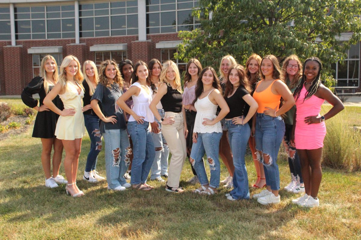 Back Row: Bayli Wolfer, Annie Johnson, Christina Black, Alana Romey, Alicia Cantwell, Ava Pickens, Danielle Deterding, Annamarie Malena
Front Row: Mia Sollars, Amira Cash, Eliana Brannlund, Julia Lipp, Keirra Reaves, McKenna Armstrong, Hannah Sheer, Taylar Thomas