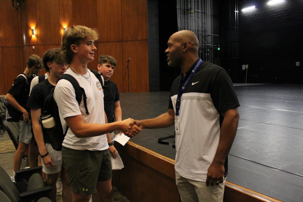 The new head baseball coach for the 24-25 season, Dionandre Josenberger, met with players today in the PAC during WIN Time.