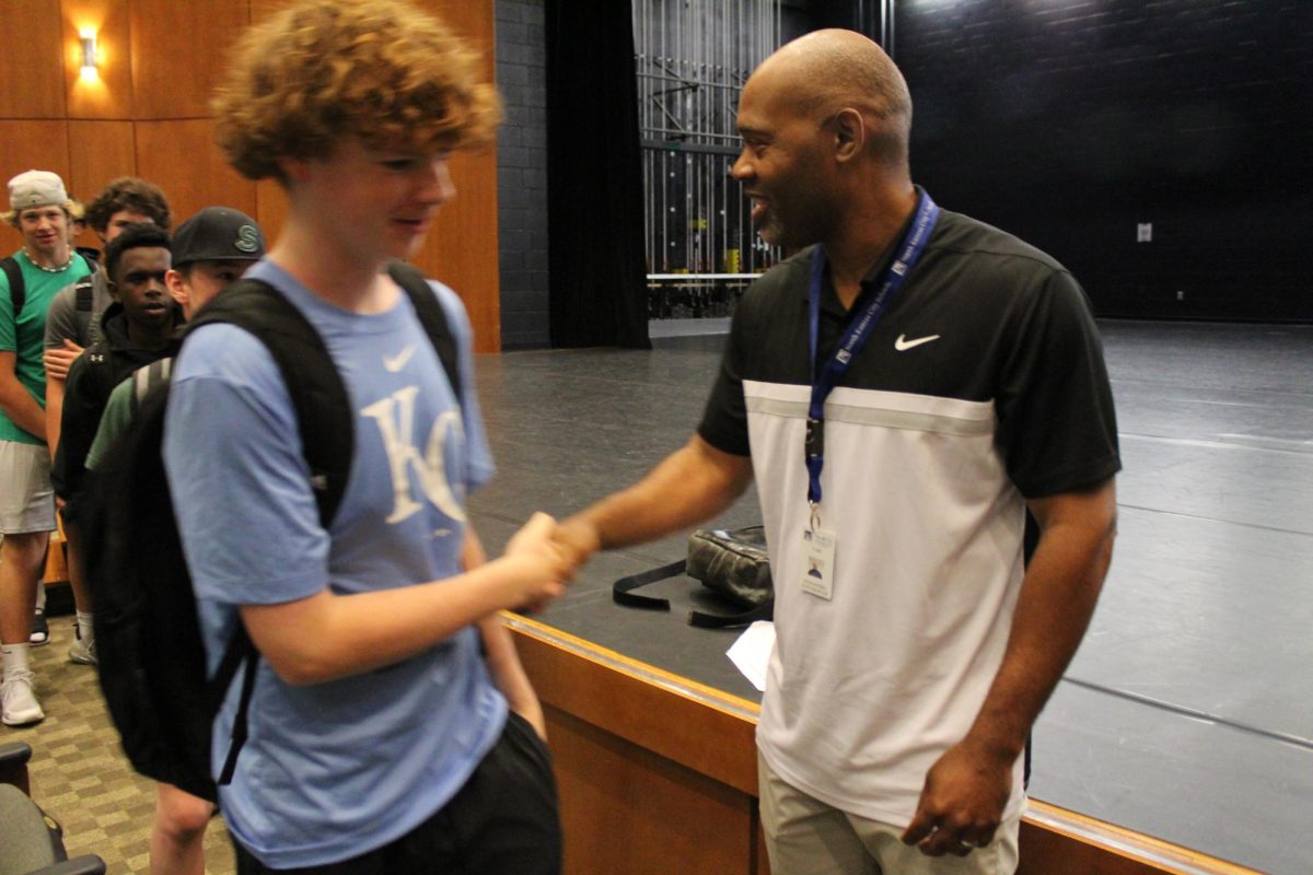 The new head baseball coach for the 24-25 season, Dionandre Josenberger, met with players today in the PAC during WIN Time.