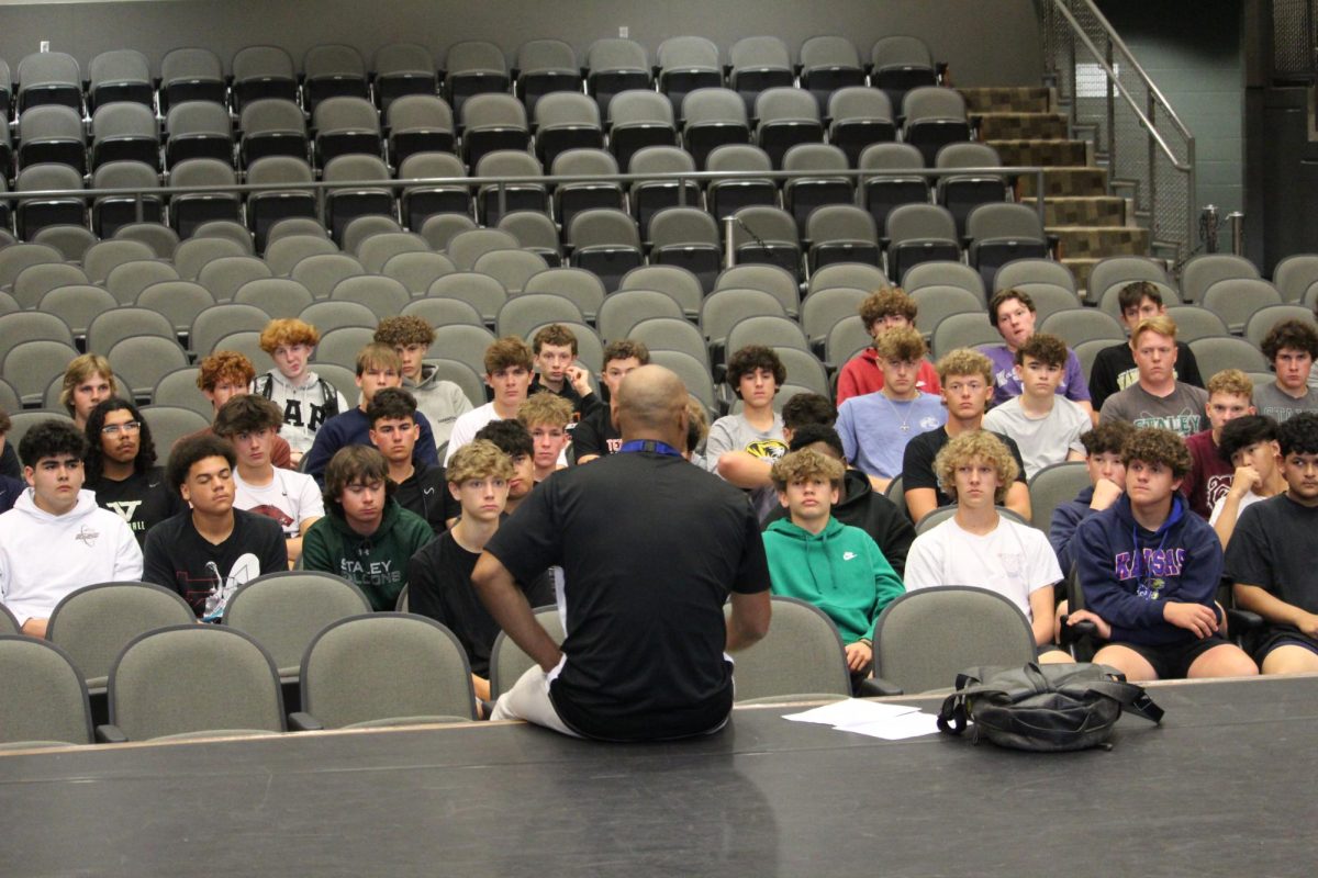 The new head baseball coach for the 24-25 season, Dionandre Josenberger, met with players today in the PAC during WIN Time.