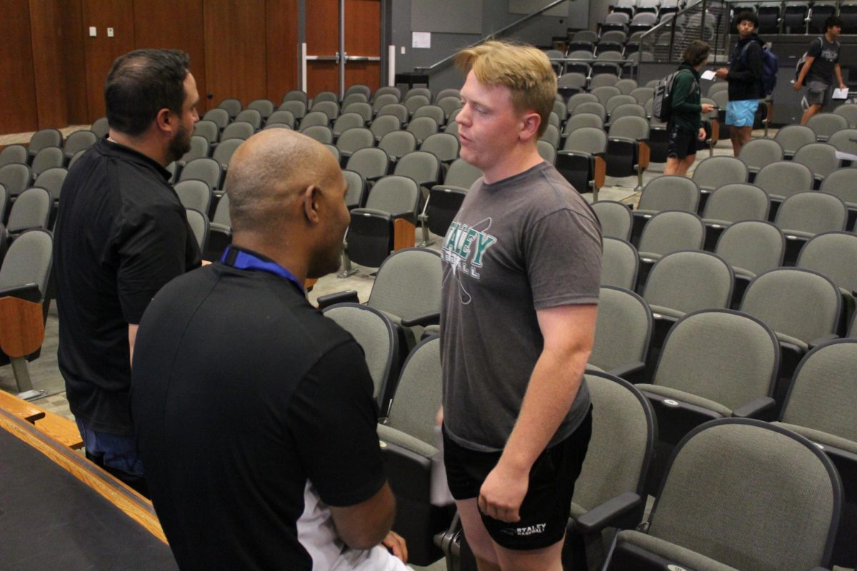 The new head baseball coach for the 24-25 season, Dionandre Josenberger, met with players today in the PAC during WIN Time.