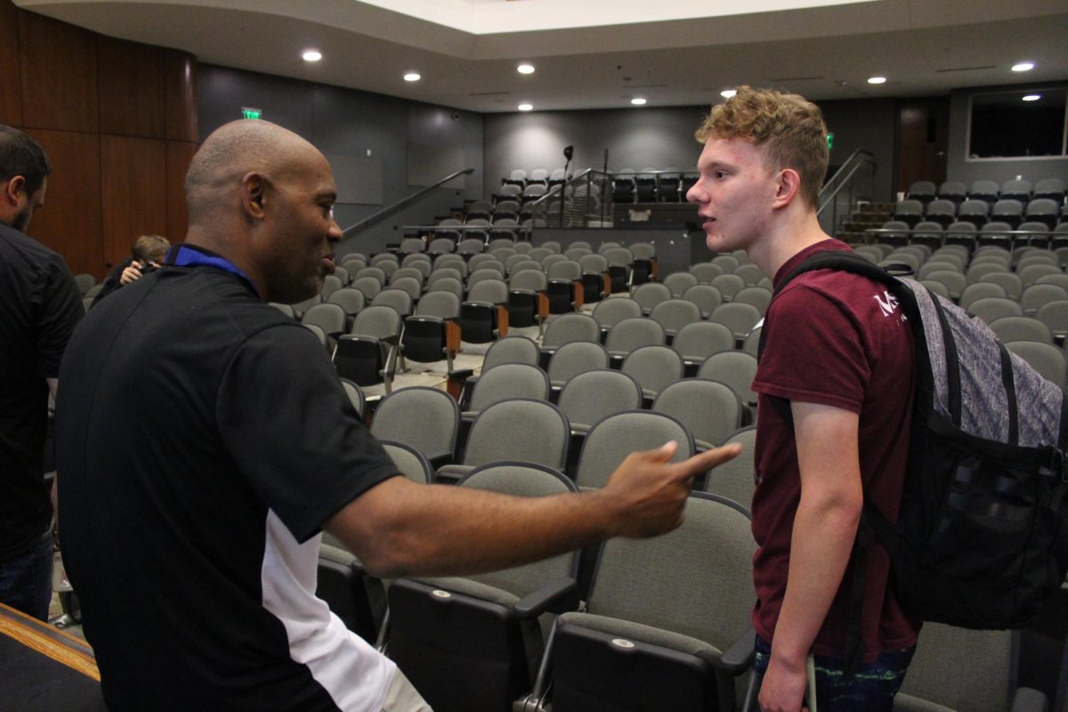 The new head baseball coach for the 24-25 season, Dionandre Josenberger, met with players today in the PAC during WIN Time.