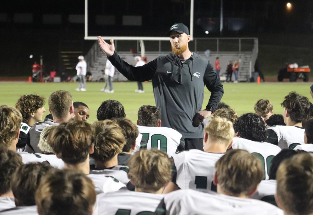 Varsity football beats Park Hill High School 9-13 at Park Hill Sept. 13. 