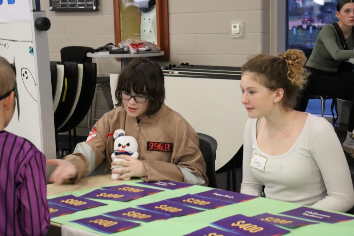 Interact club hosts Halloween Hallways for the feeder schools Oct. 30. Clubs and activities hosted booths with activities and candy.