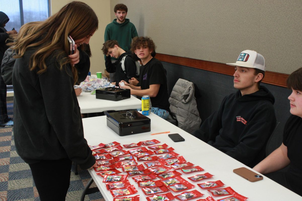 Entrepreneurship students work at the Falcon Fair Dec. 12.