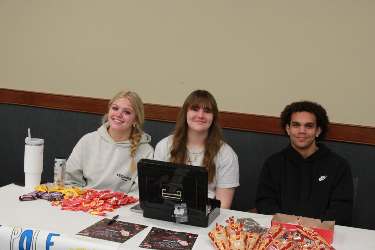 Entrepreneurship students work at the Falcon Fair Dec. 12.