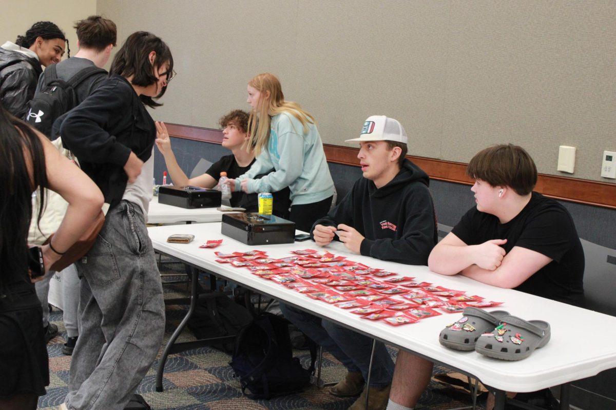 Entrepreneurship students work at the Falcon Fair Dec. 12.