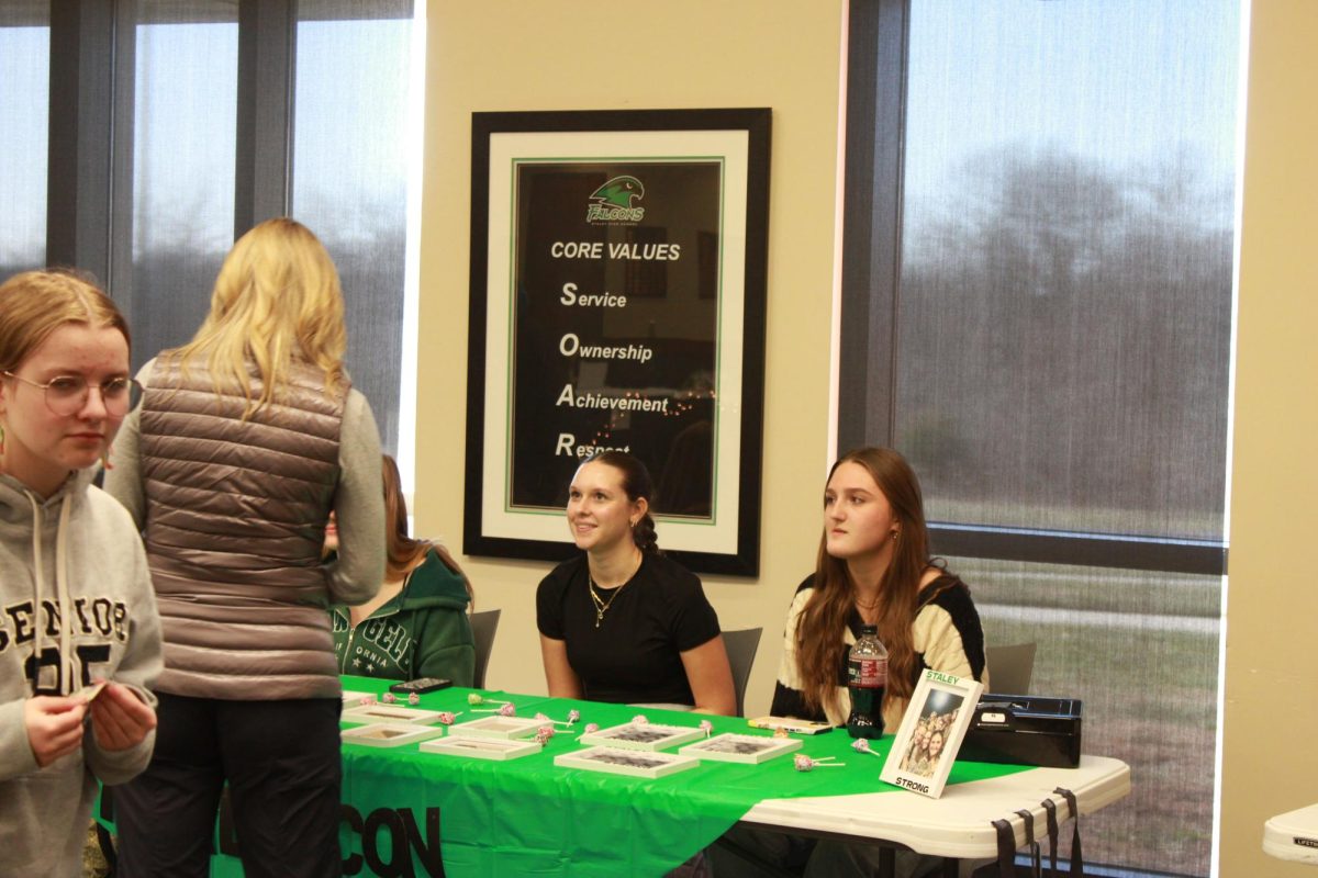 Entrepreneurship students work at the Falcon Fair Dec. 12.