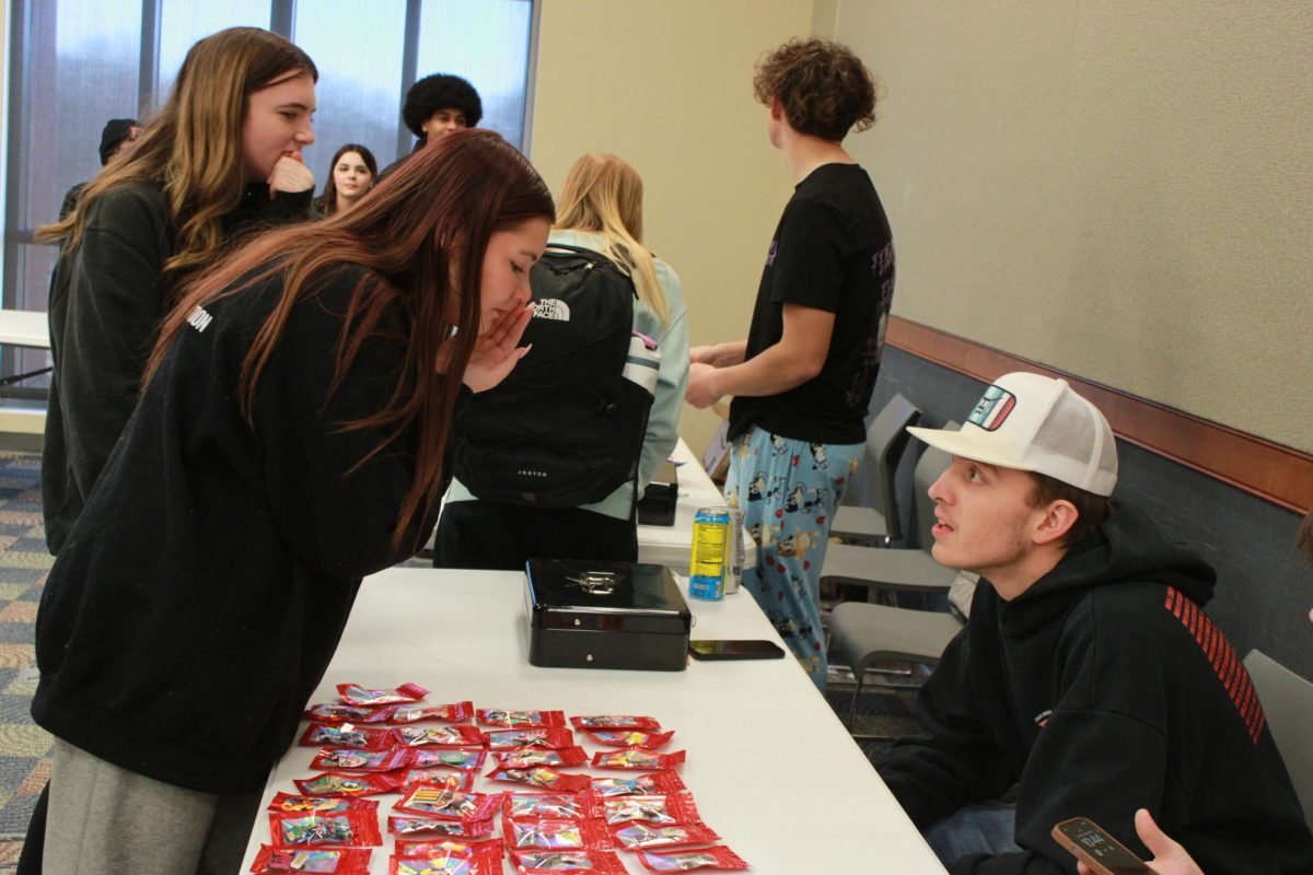 Entrepreneurship students work at the Falcon Fair Dec. 12.