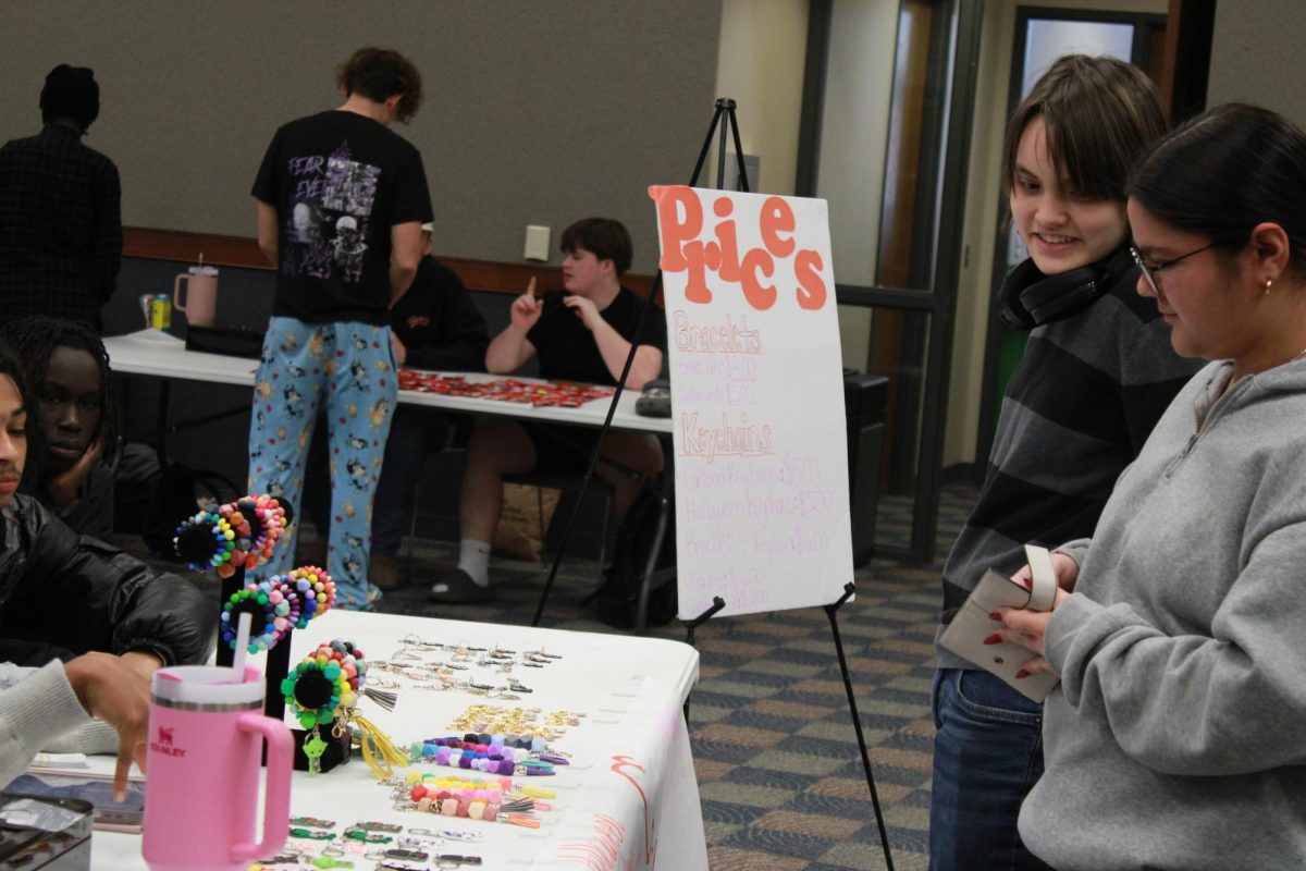 Entrepreneurship students work at the Falcon Fair Dec. 12.