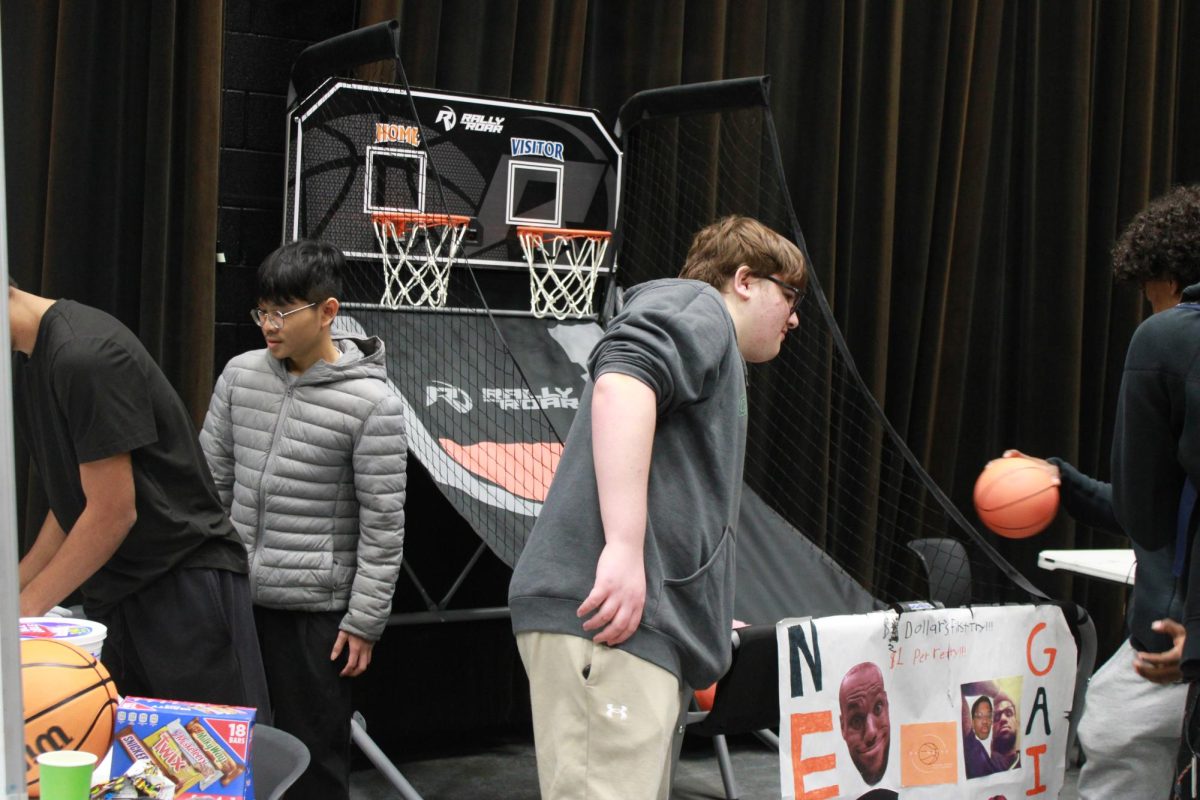 Entrepreneurship students work at the Falcon Fair Dec. 12.