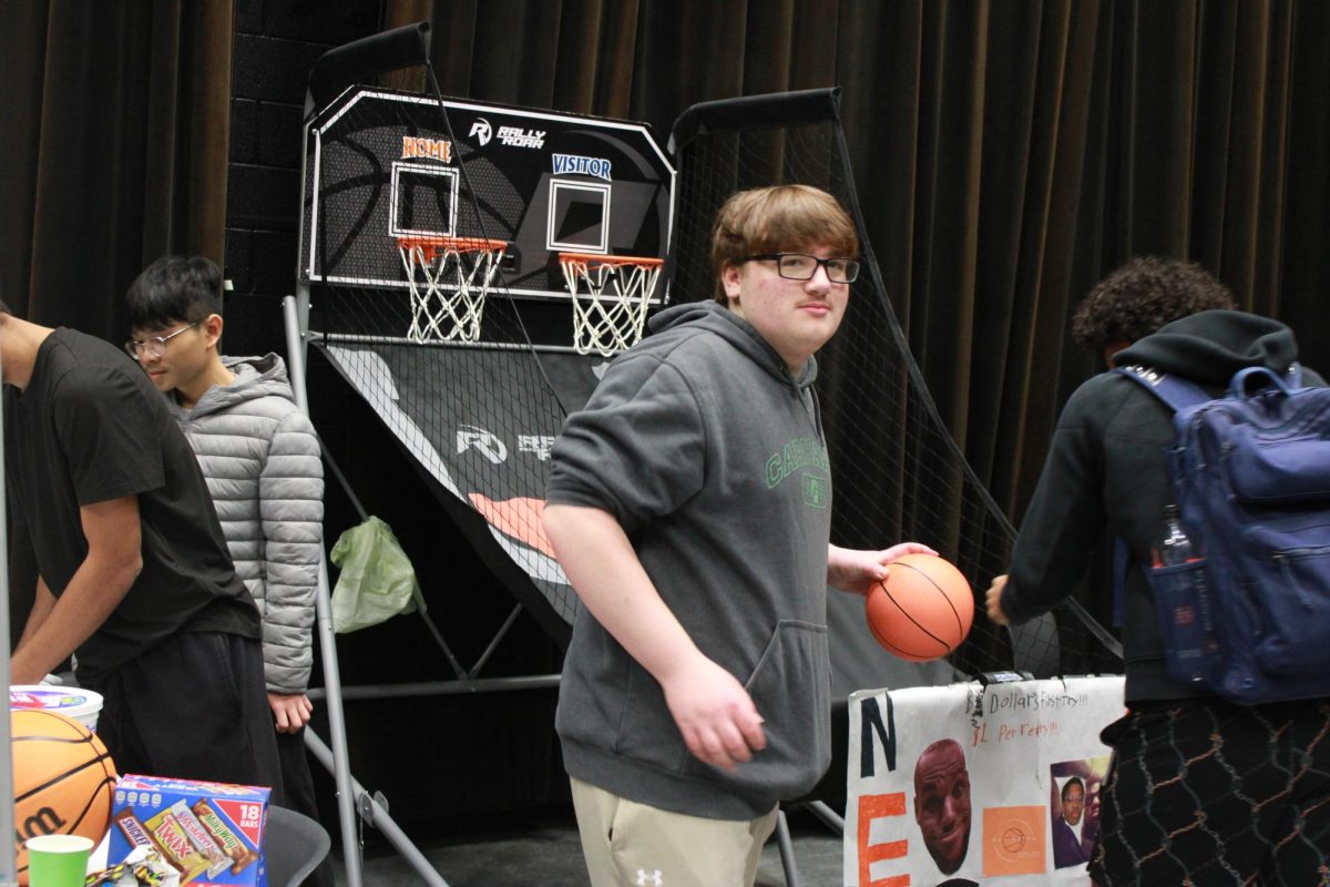 Entrepreneurship students work at the Falcon Fair Dec. 12.