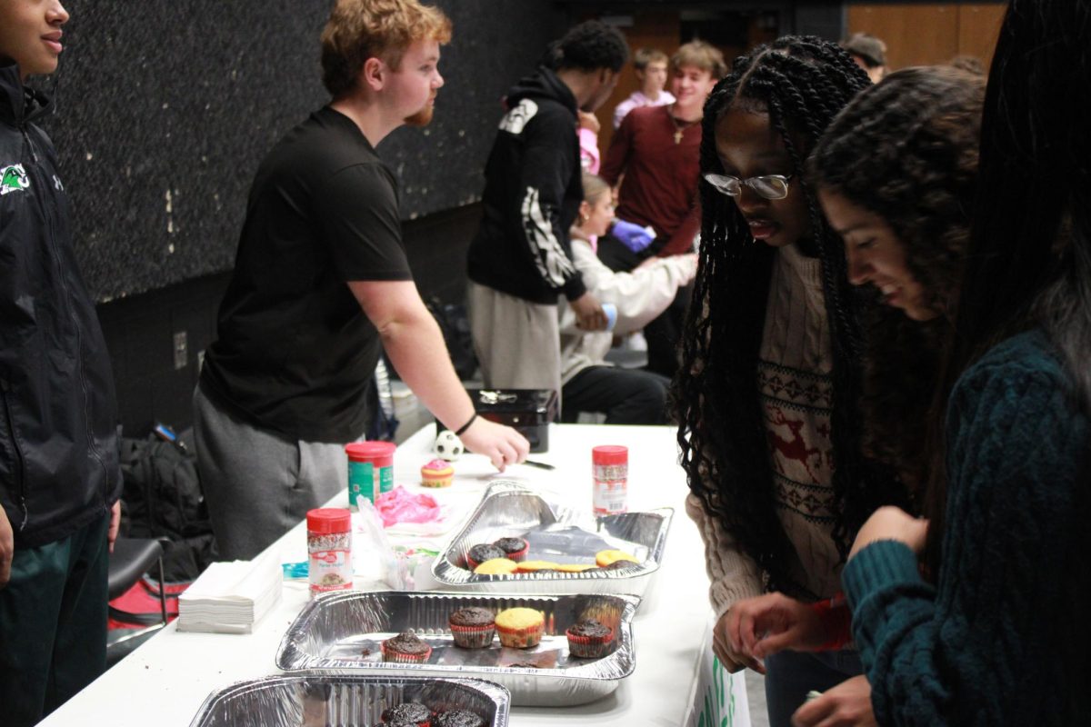 Entrepreneurship students work at the Falcon Fair Dec. 12.