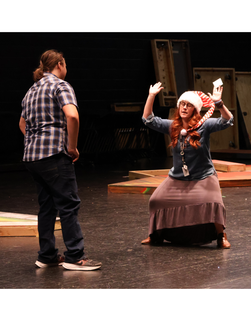 In class Oct. 9, Theater III and IV rehearsed for their Oct. 24 improv show.