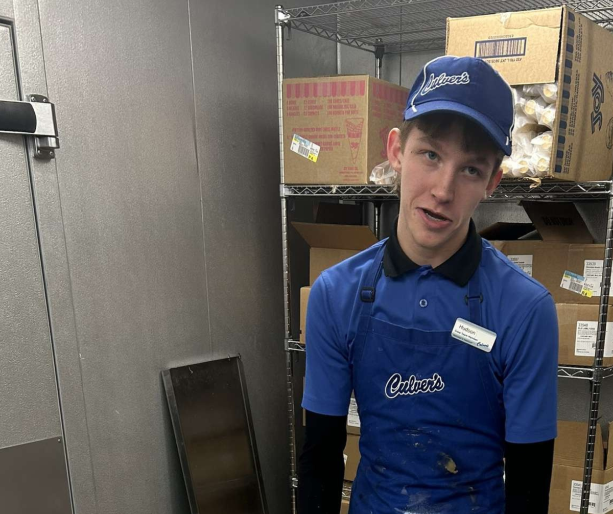 Senior Hudson Hinken works at Culver's. 