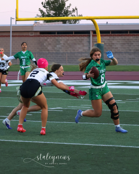 The flag football team honored eight seniors before their game against Raymore-Peculiar High School.
The game ended in a 13-32 loss.